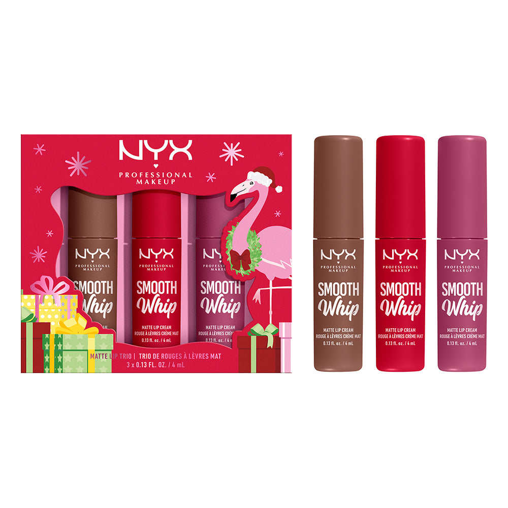 TRIO LABIALES MATE SMOOTH WHIP HOLIDAYS - OUTLET NYX PROFESSIONAL MAKEUP