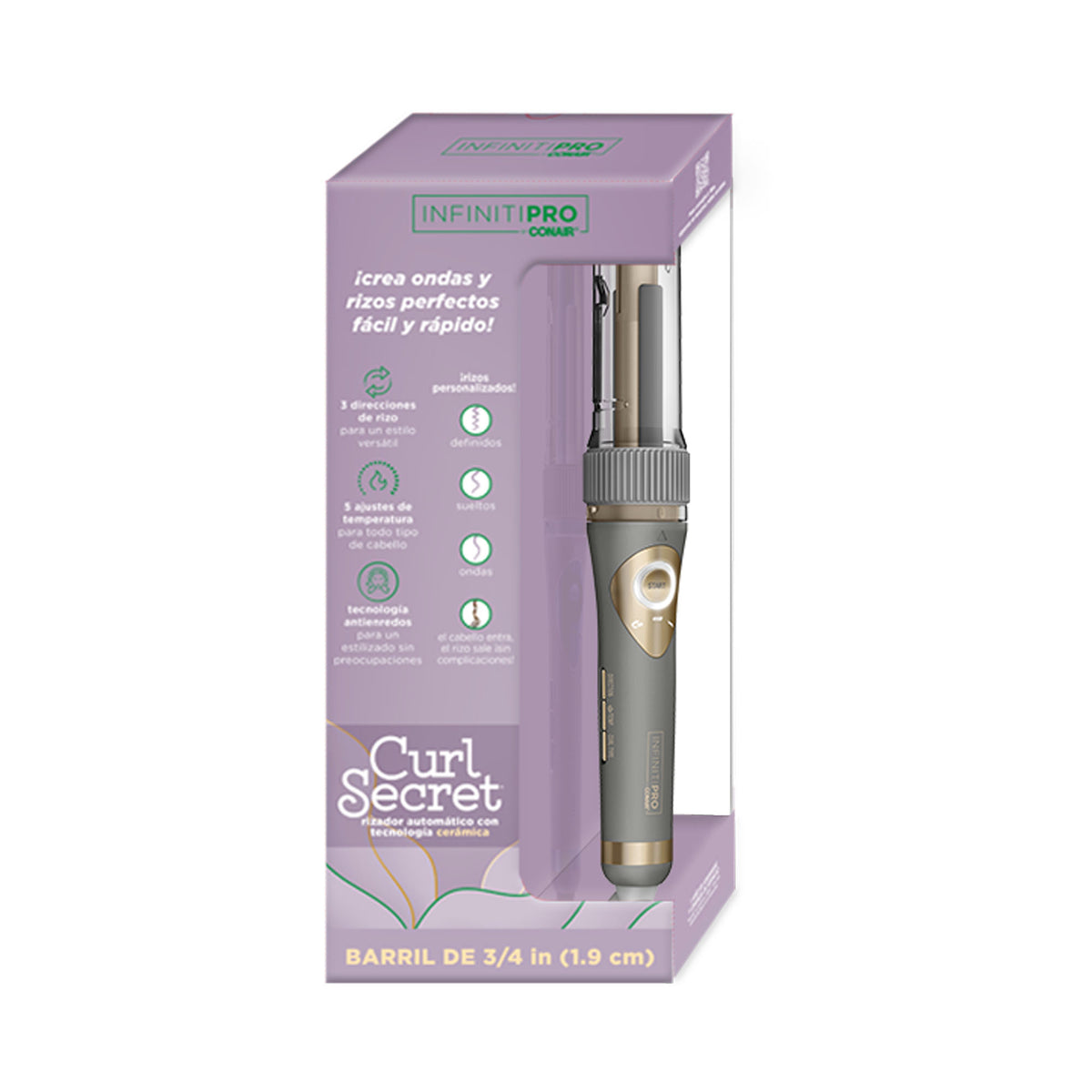 RIZADORA CURL SECRET NEXT GENERATION GRIS GOLD 3/4 PULG - CONAIR