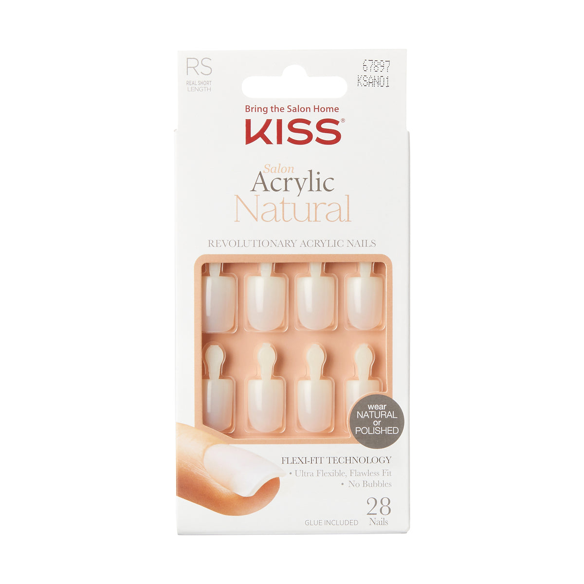 UÑAS SALON ACRYLIC NATURAL NAILS BRIEF ENCOUNTER - KISS