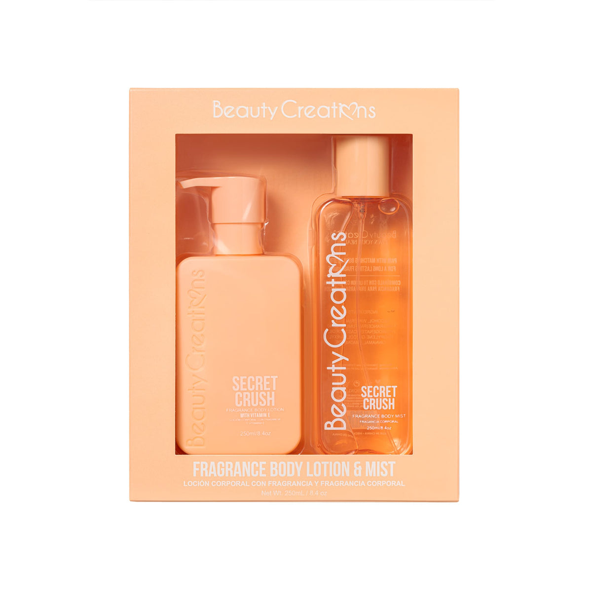 SET BODY MIST Y CREMA CORPORAL SECRET CRUSH - BEAUTY CREATIONS