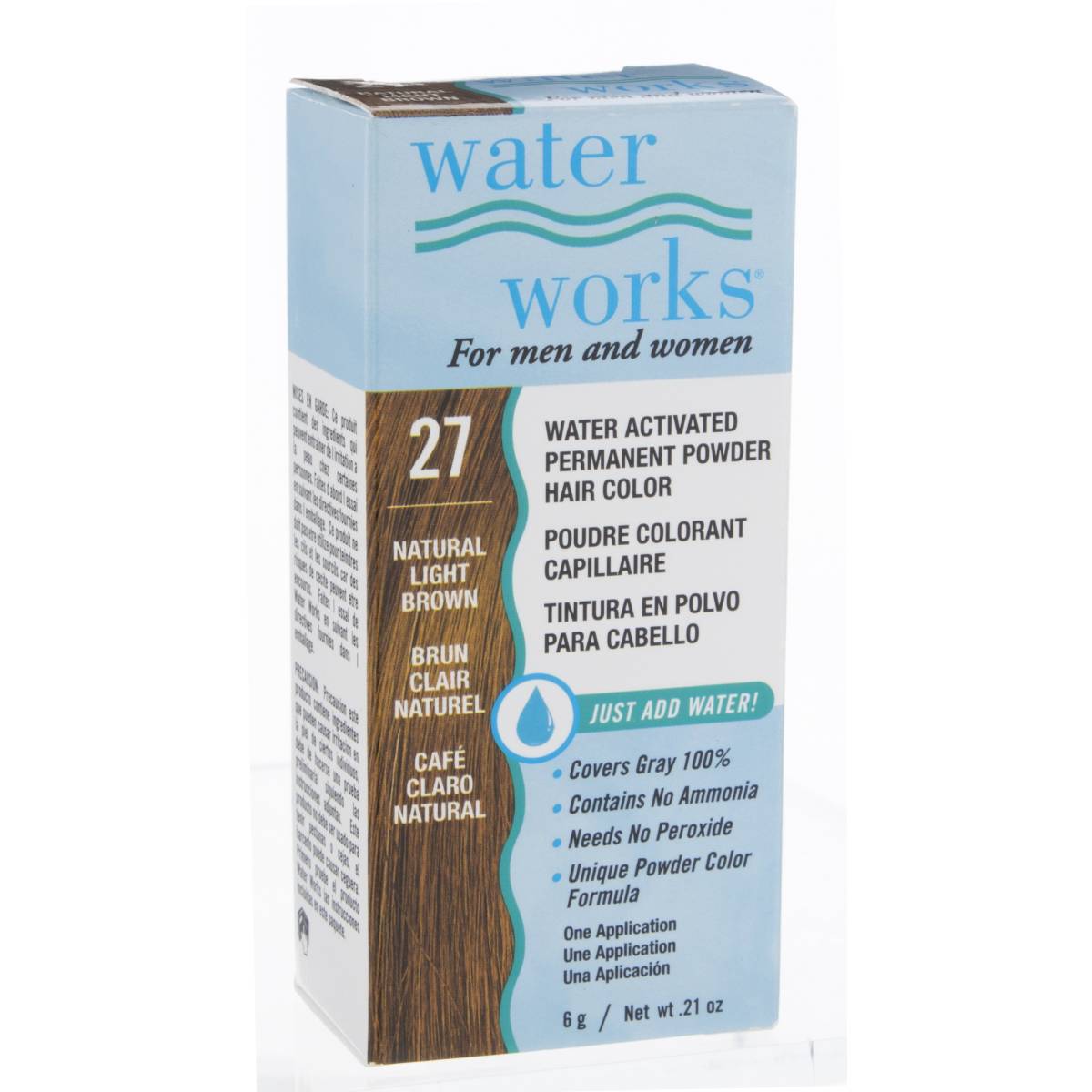 TINTE PERMANENTE EN POLVO 27 NATURAL LIGHT BROWN OUTLET- WATER WORKS